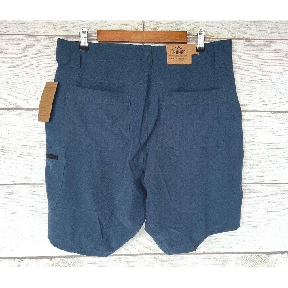 Trunks Shorts Mens Size 36 Chambray Stretch Multi-Functional Shorts New MIS TAG